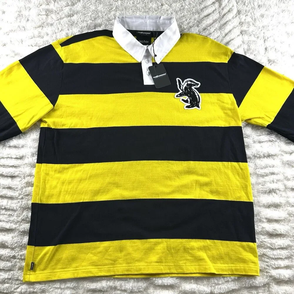 NWT The Hundreds x Harry Potter‎ House Hogwarts Rugby Hufflepuff Polo Size 2X